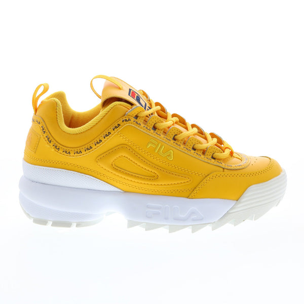 årsag måske Stratford på Avon Fila Disruptor II Premium Repeat Womens Yellow Lifestyle Sneakers Shoe -  Ruze Shoes