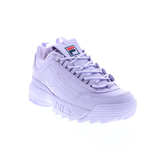 Fila Disruptor II Embroidery Womens Purple Leather Lifestyle Sneakers -  Ruze Shoes