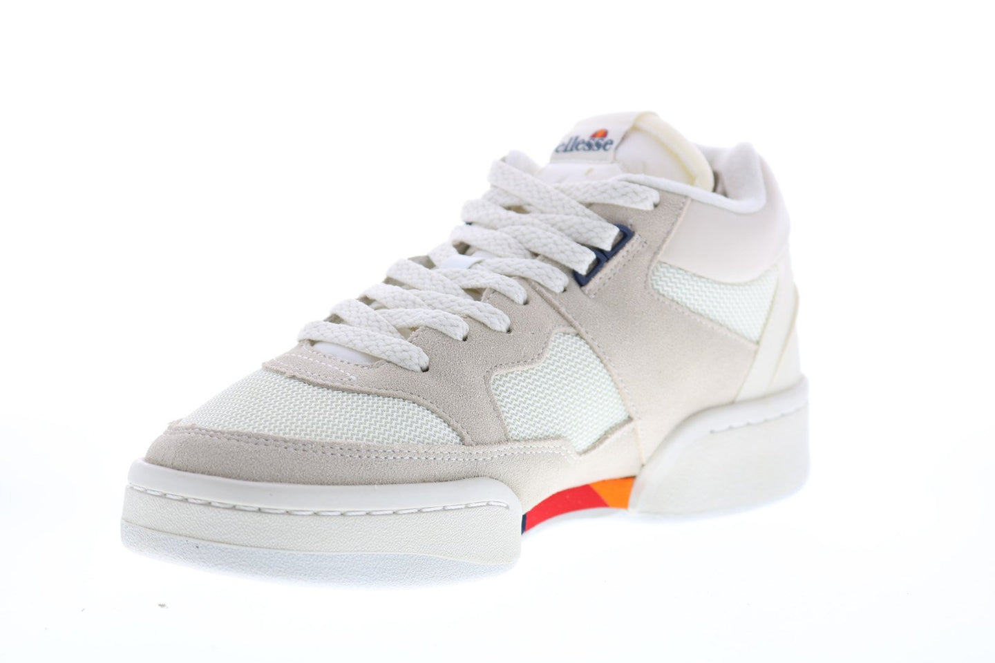 Ellesse Piazza Suede AM Mens Beige Nylon Lace Up Low Top Sneakers Shoe ...