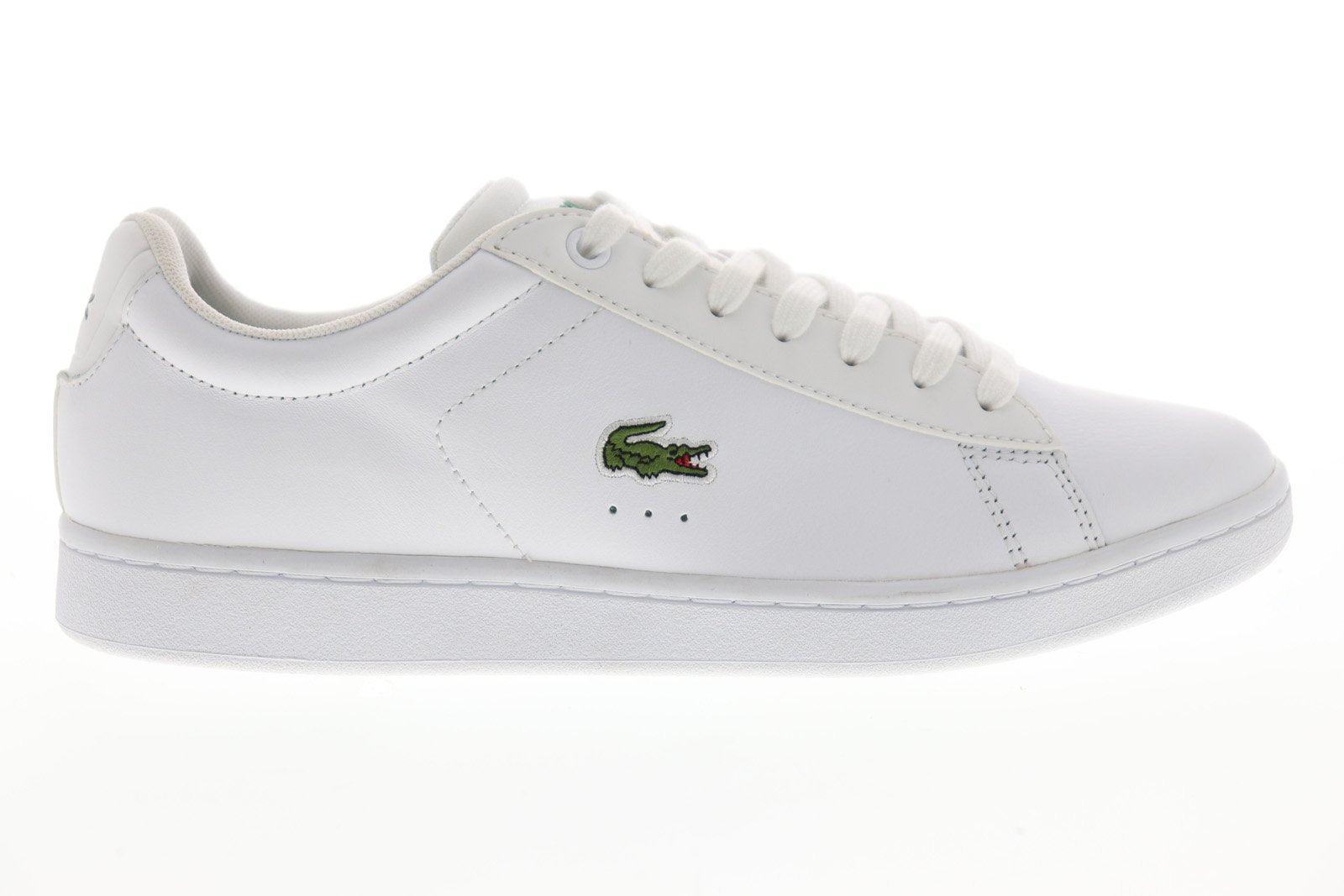 Lacoste Carnaby EVO LCR Mens White Low Top Lace Up Lifestyle Sneakers ...