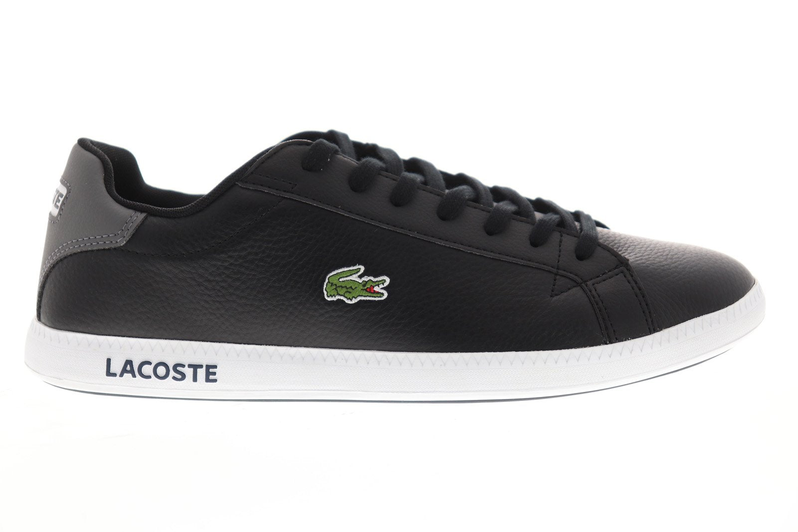 Lacoste Graduate LCR3 Mens Black Casual Lace Up Lifestyle Sneakers Sho Ruze Shoes