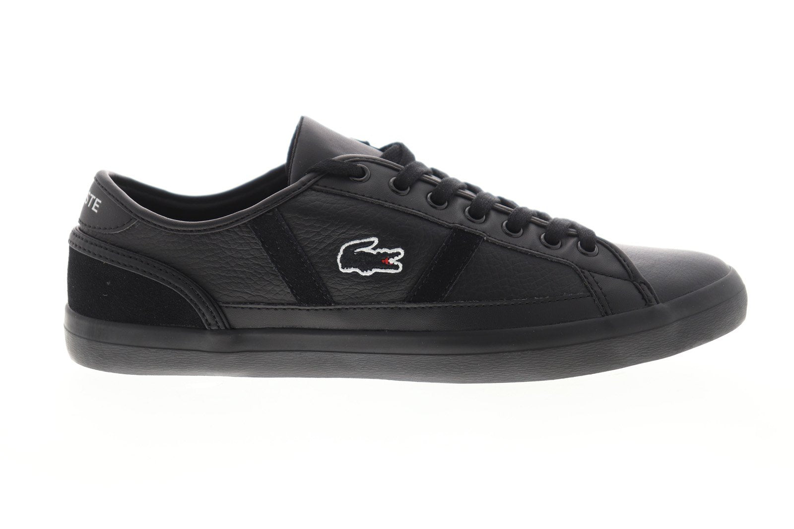 Lacoste Sideline 120 4 CMA Mens Black Leather Lace Up Lifestyle Sneake ...