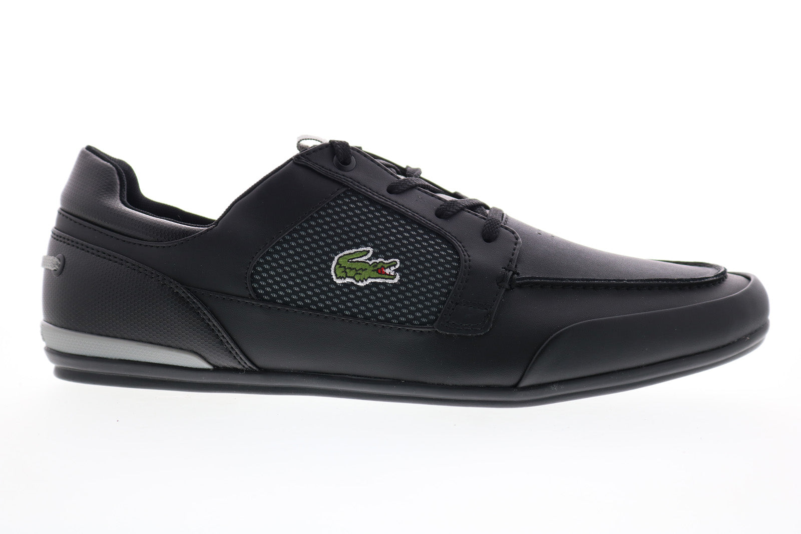 Lacoste 120 2 Cm Mens Black Leather Up Lifestyle Sneakers - Shoes