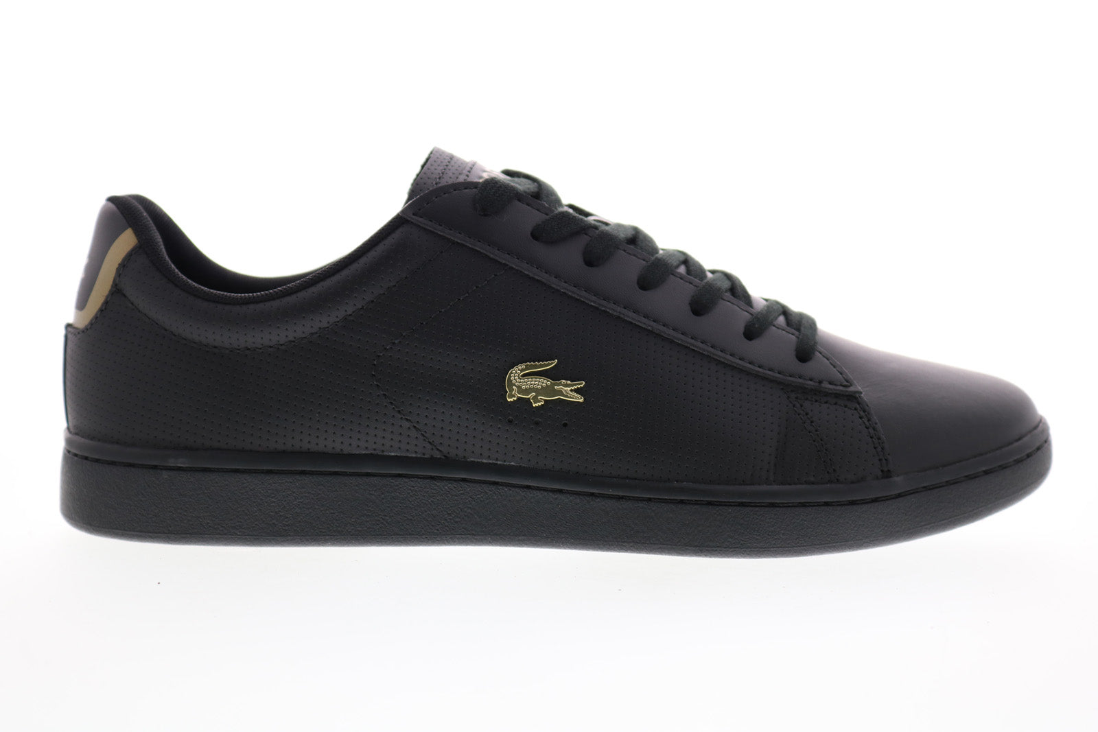 Lacoste Carnaby Evo 0120 1 SMA Mens Black Leather Lifestyle Sneakers S ...