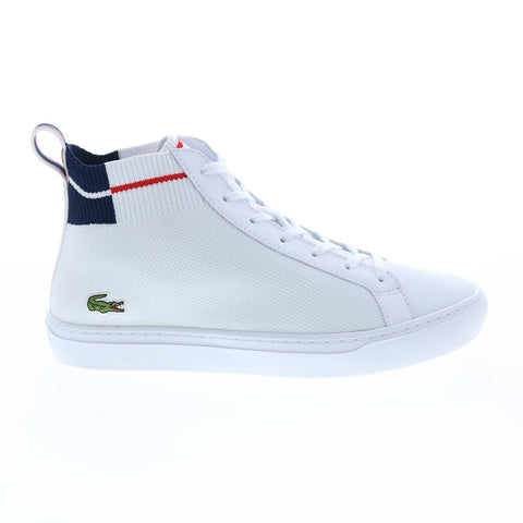 Lacoste La Piquee Mid 0721 Cma Mens White Canvas Lifestyle Sneakers - Ruze Shoes