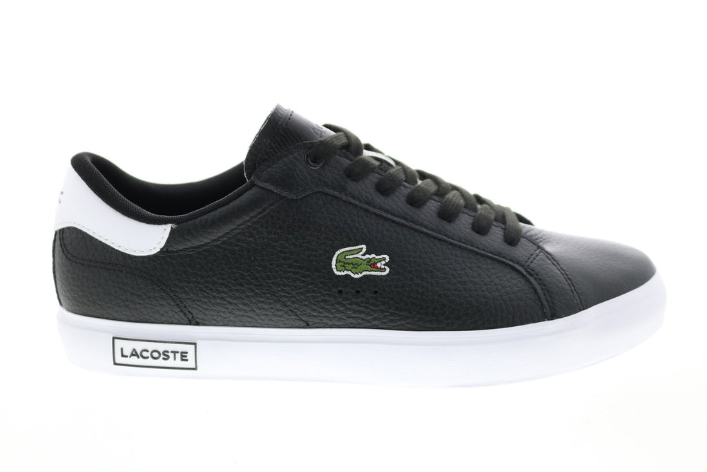 Lacoste Powercourt 0721 2 Sma Mens Black Leather Lifestyle Sneakers Sh ...