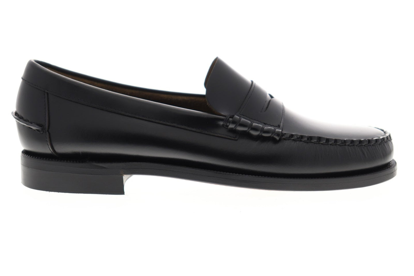 Sebago Classic Dan Mens Black Extra Wide Loafers & Slip Ons Penny Shoe ...