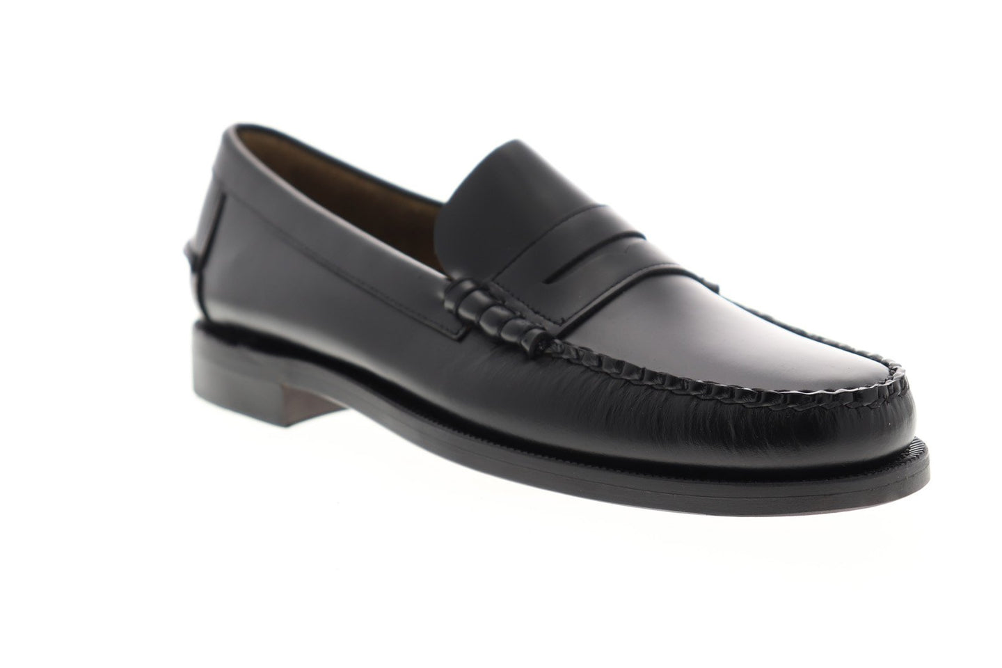 Sebago Classic Dan Mens Black Extra Wide Loafers & Slip Ons Penny Shoe ...