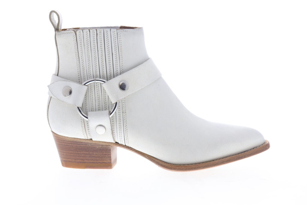 Frye Modern Harness Chelsea 70245 Womens White Leather Slip On Boots ...