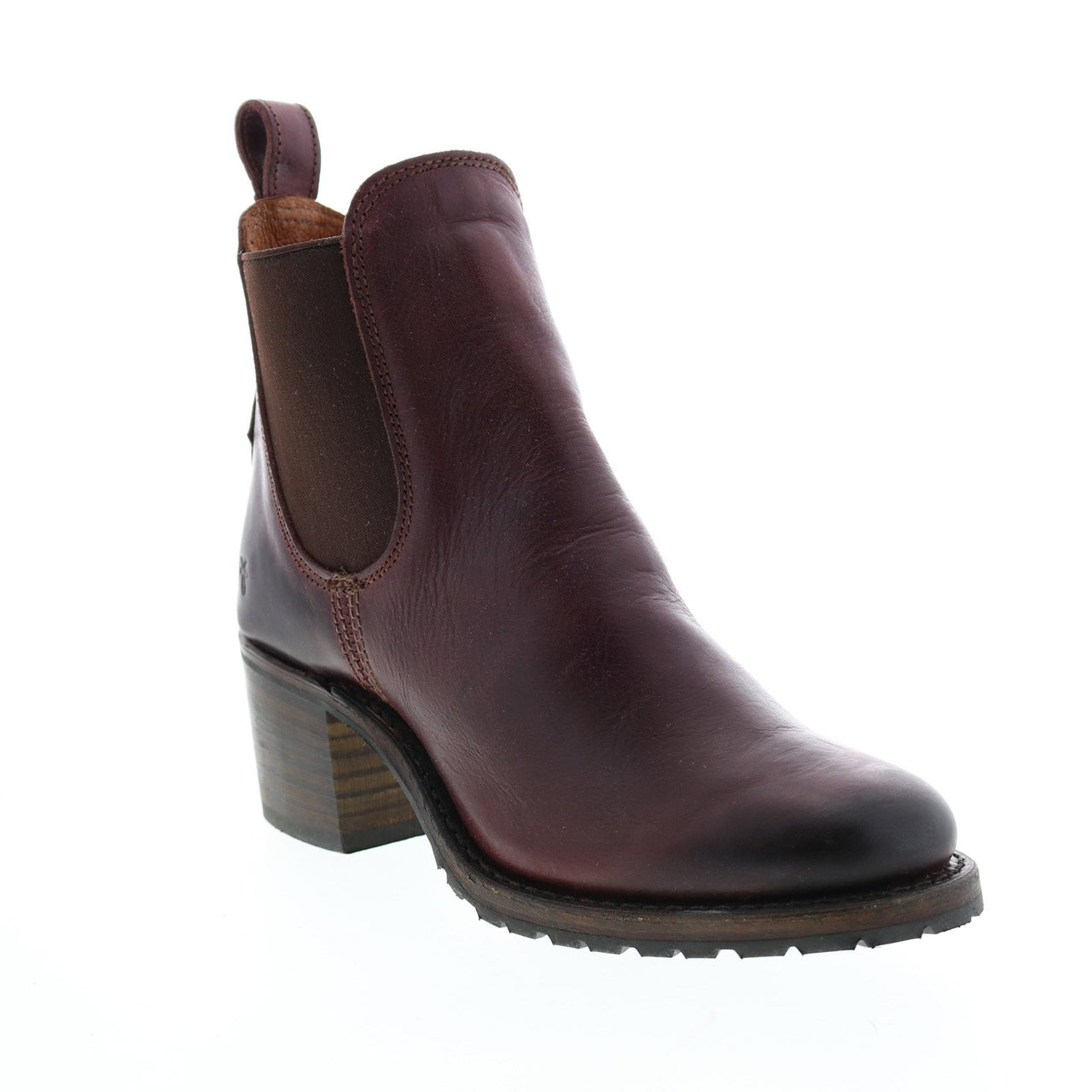 Frye Sabrina Chelsea 71868 Womens Burgundy Leather Ankle & Booties Boo ...
