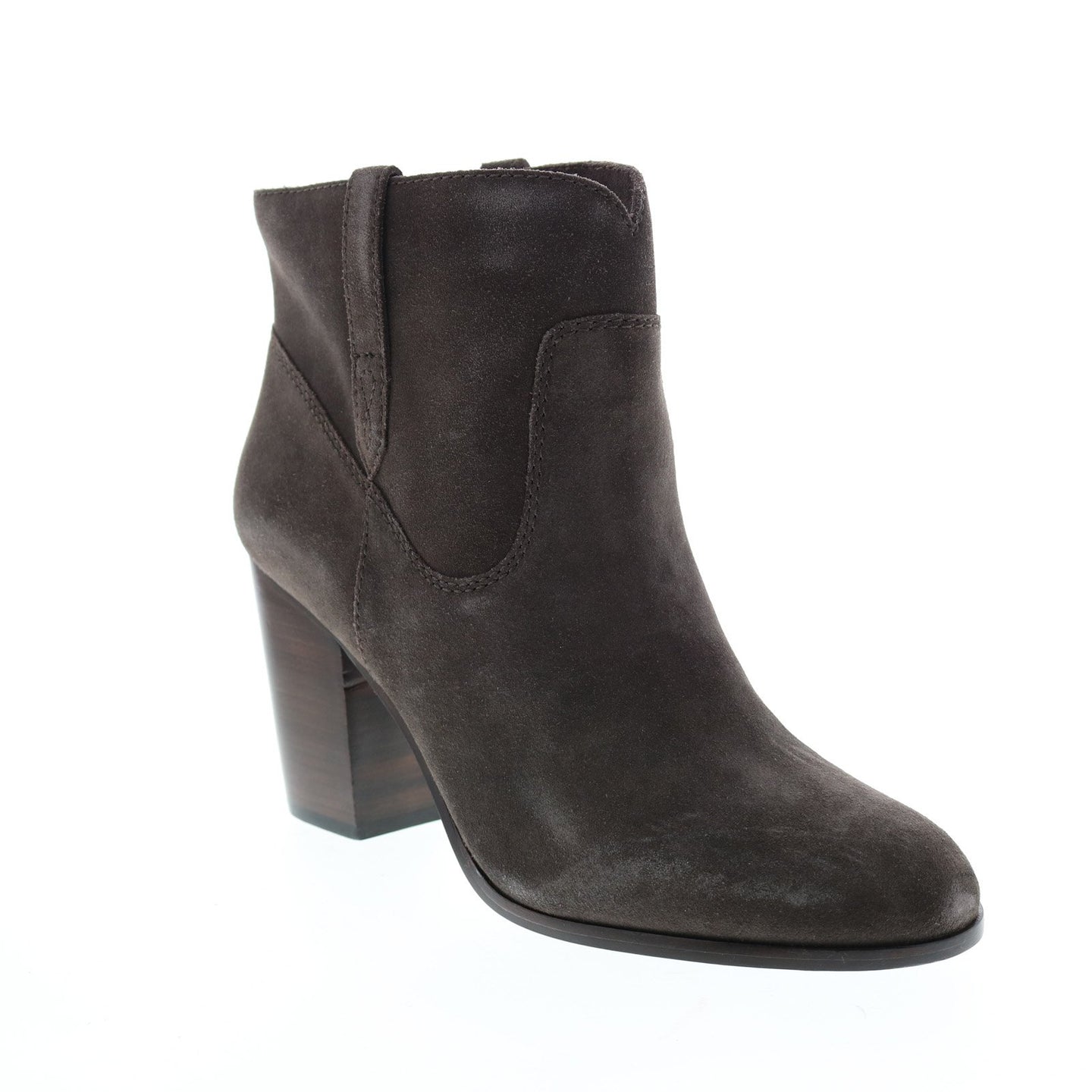 Frye Myra Bootie 74671 Womens Gray Suede Slip On Ankle & Booties Boots ...