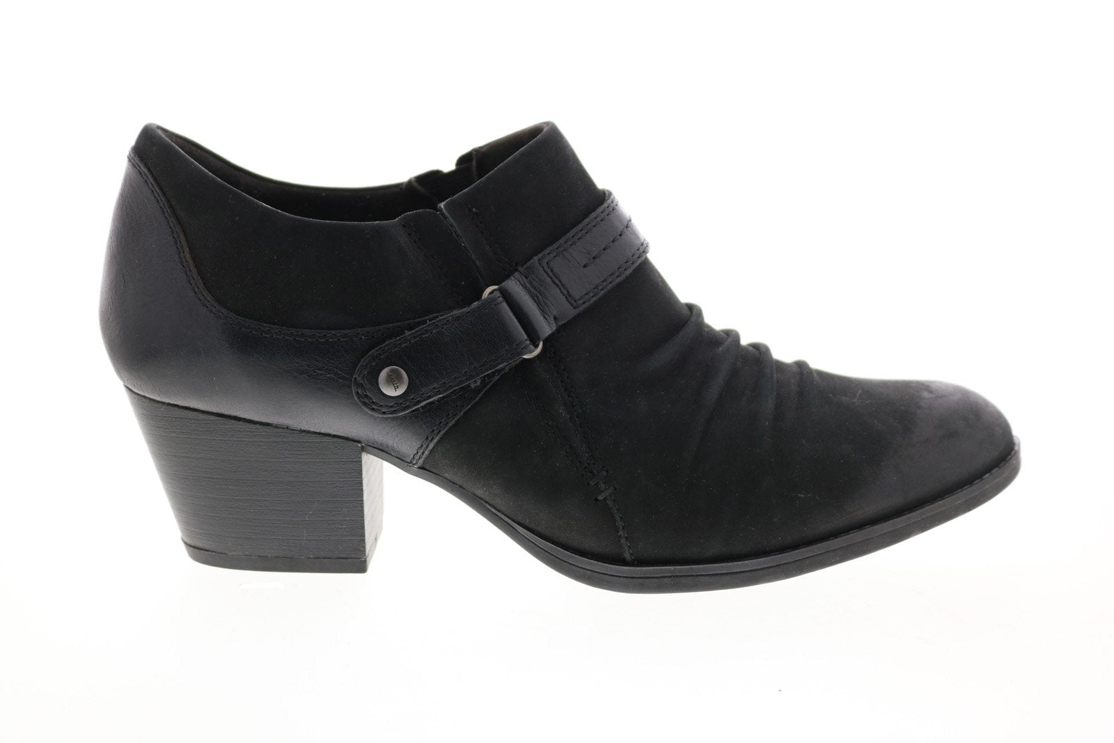 Earth Angel Shootie Womens Black Leather Strap Ankle & Booties Boots ...