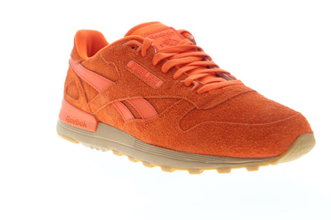 Reebok Classic Leather 2.0 X Publish CN1544 Mens Orange Suede Sneakers Ruze