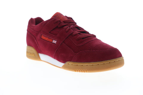 Reebok Workout Plus MU CN5196 Mens Red Suede Lace Up Lifestyle Sneaker -  Ruze Shoes