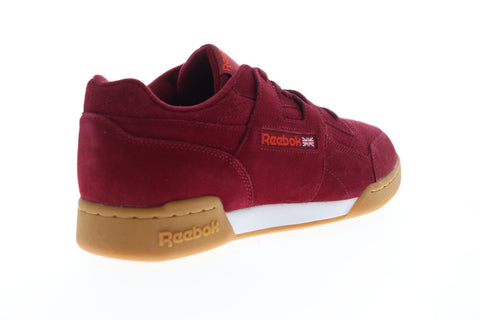 Reebok Workout Plus MU CN5196 Mens Red Suede Lace Up Lifestyle Sneaker -  Ruze Shoes