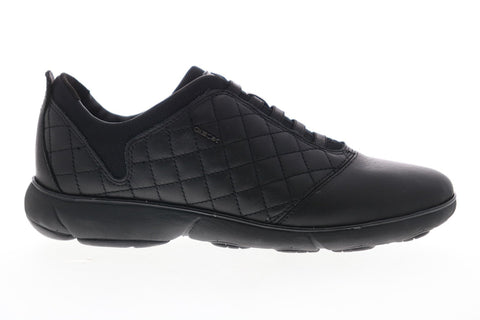 Geox Nebula D621EC00085C0595 Womens Black Leather Sneakers Shoes Ruze