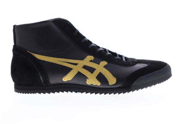 Onitsuka Tiger Mexico Mid Runner Mens Black Lifestyle Sneakers - Ruze Shoes