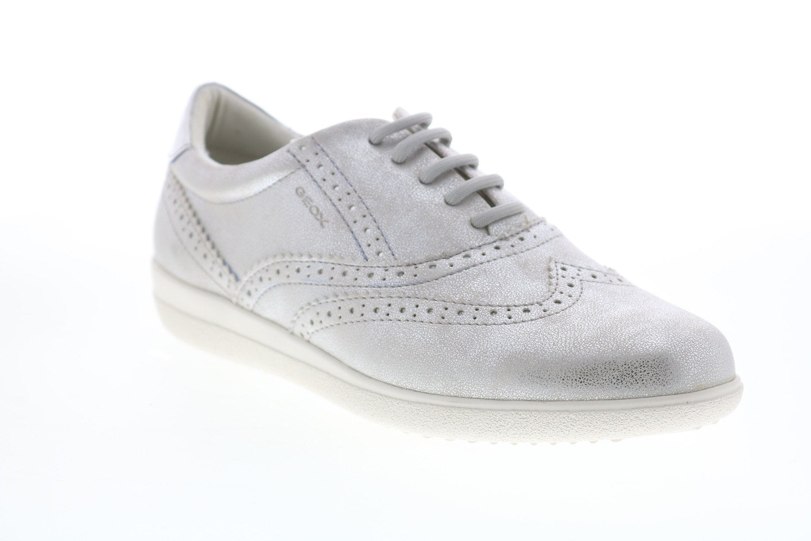 Geox Nihal D827LB0PVBNC0626 Womens Silver Euro Sneakers Shoes - Ruze Shoes