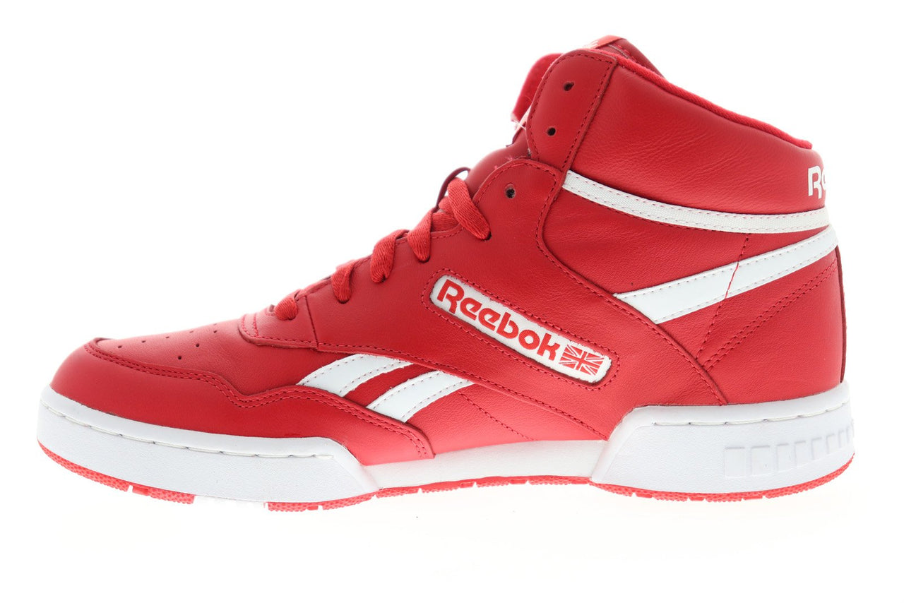Reebok BB 4600 EH2137 Mens Red Leather High Top Basketball Sneakers Sh ...