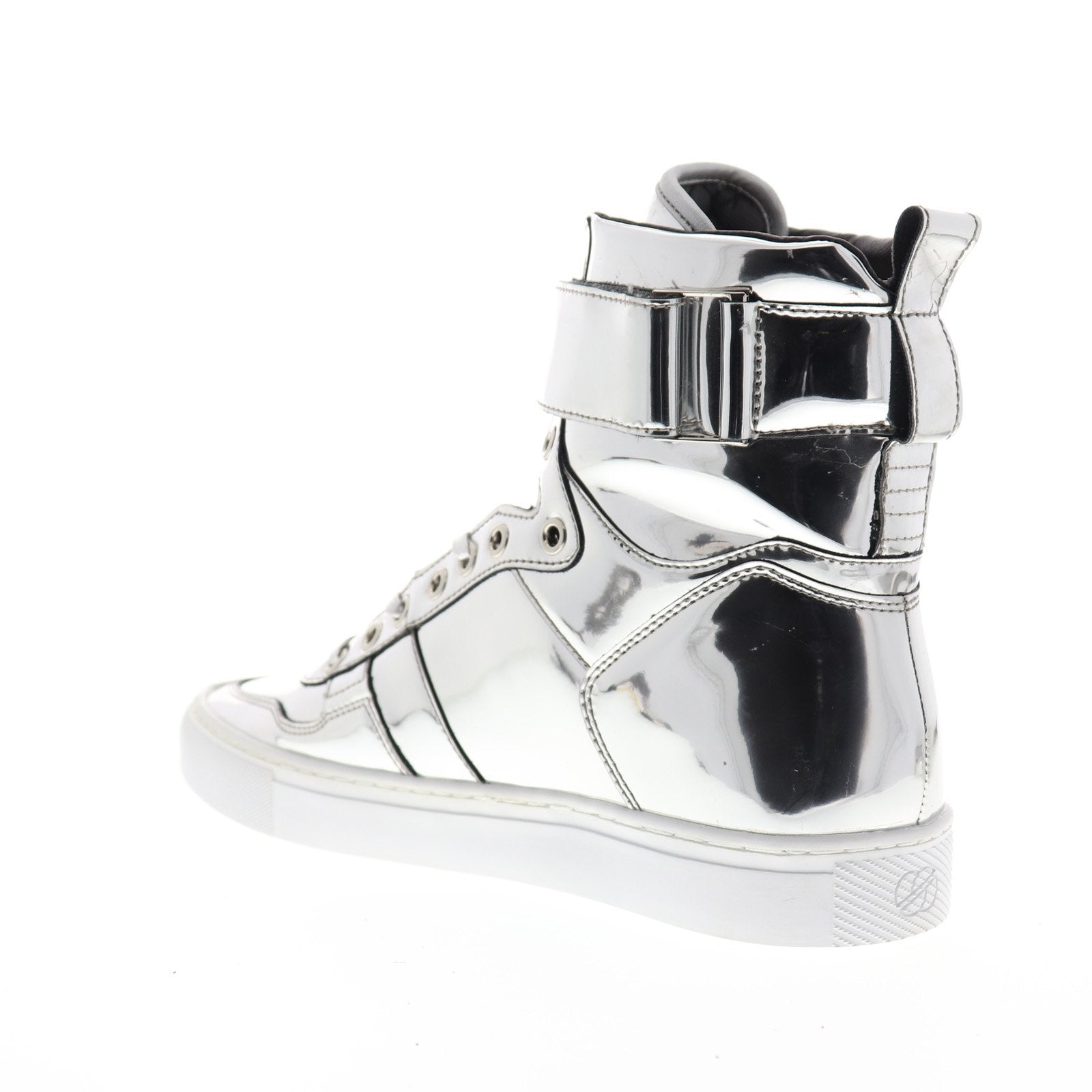 Radii Vertex FM1092 Mens Silver Gray Patent Leather Lifestyle Sneakers ...