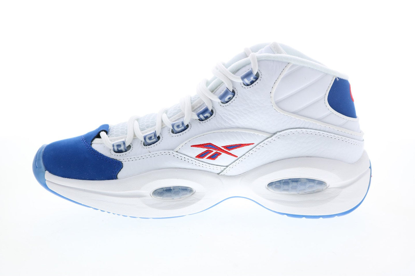 Reebok Question Mid FV7563 Mens White Leather Basketball Athletic Shoe ...