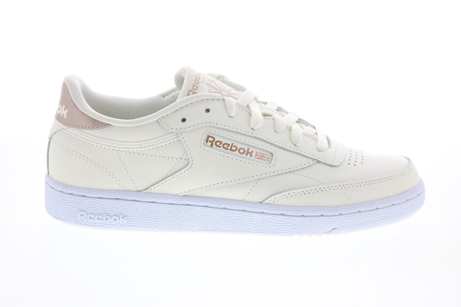 Reebok Club C 85 FX3030 Womens Beige Leather Lifestyle Sneakers Shoes ...