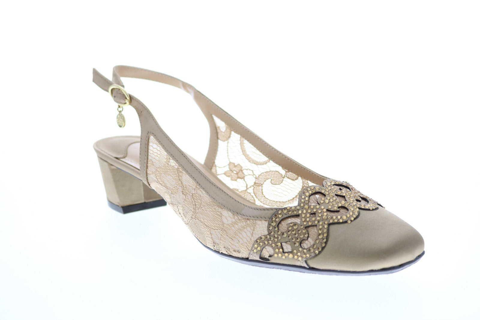 J. Renee Faleece FALEECE-FABGE Womens Beige Synthetic Slingback Flats -  Ruze Shoes