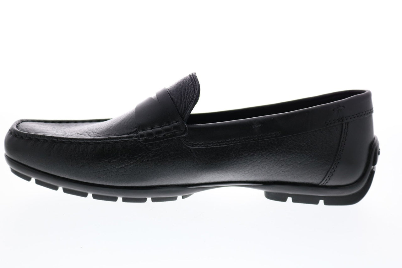 Geox U Moner W 2fit D Mens Black Leather Loafers & Slip Ons Moccasin S ...