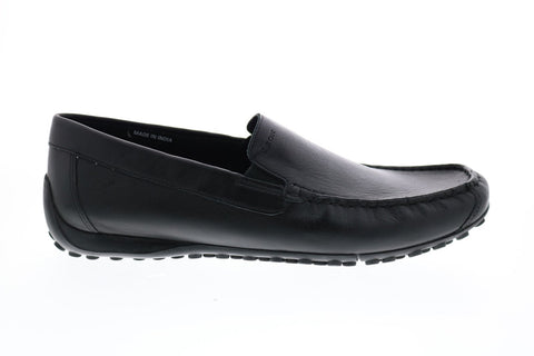 Revisión Apariencia Coro Geox U Snake Moc K Mens Black Leather Loafers & Slip Ons Moccasin Shoe -  Ruze Shoes