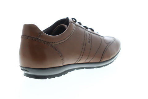 Flikkeren medeleerling leraar Geox Uomo Symbol Mens Brown Leather Lace Up Euro Sneakers Shoes - Ruze Shoes