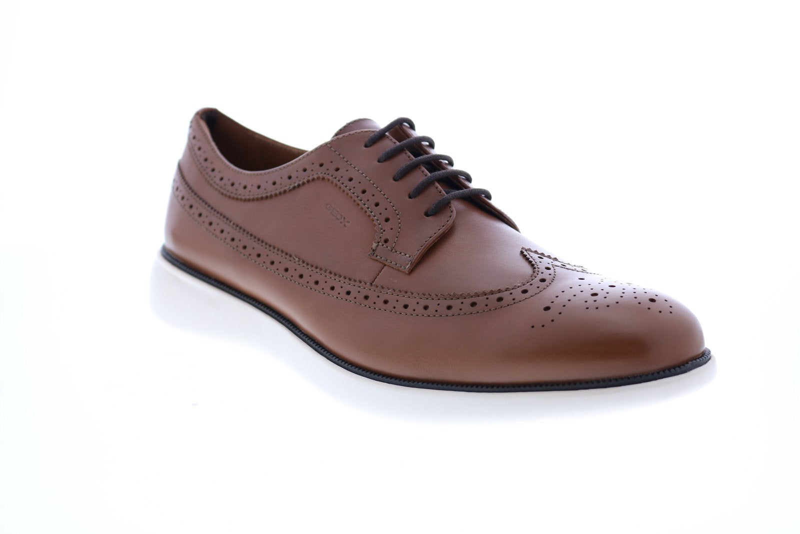 Geox U Winfred C Mens Brown Leather Oxfords & Lace Ups Wingtip Brogu - Ruze Shoes