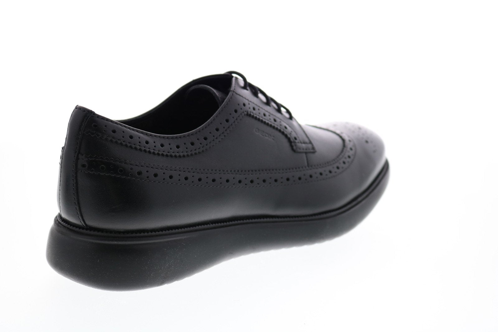 Geox U Winfred C Mens Black Leather Oxfords & Ups Wingtip Brogu - Shoes