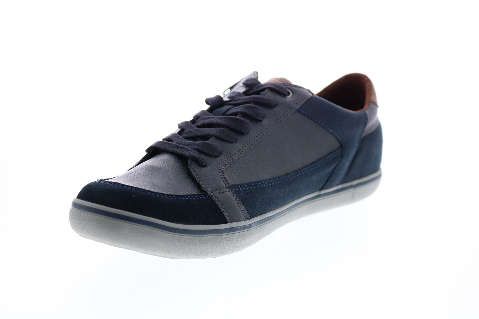 Geox Halver A Mens Blue Leather Lace Up Euro Sneakers Shoes - Ruze Shoes