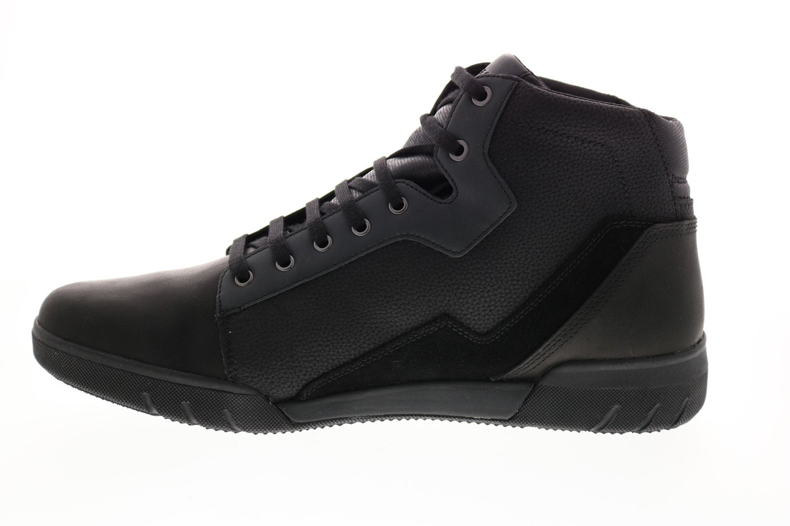 Geox U Redward Abx B Mens Black Leather Lace Up Sneakers Shoes -
