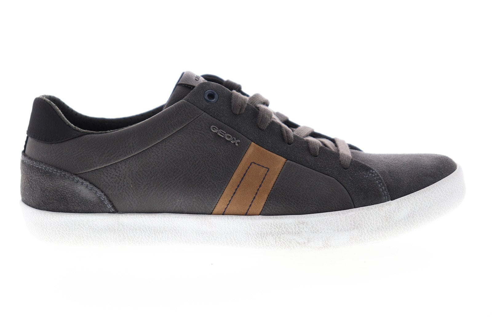 Geox Box Mens Gray Suede Low Top Up Euro Sneakers Shoes - Ruze Shoes