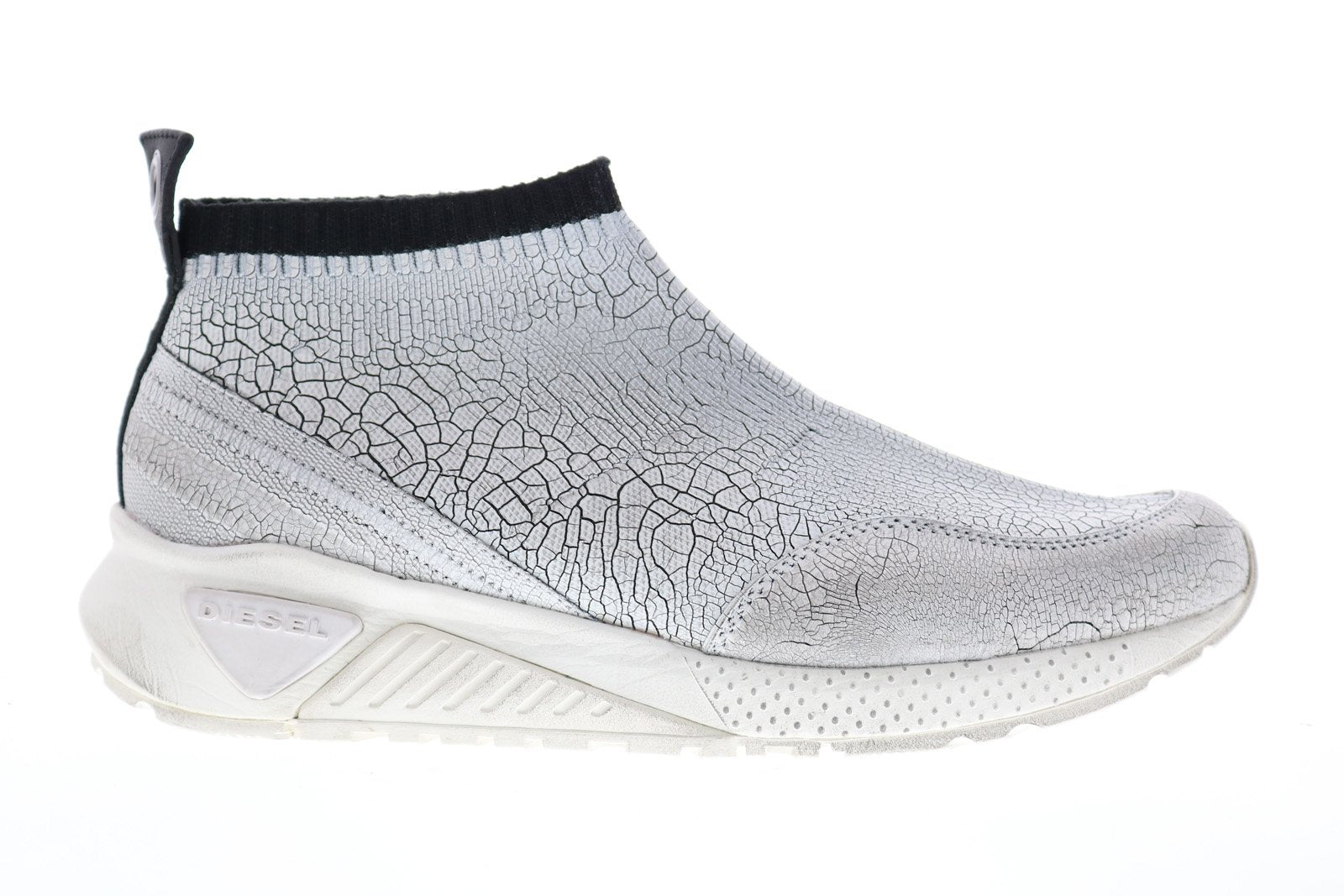 Diesel S-Kb Ankle Sock Mens White Canvas Slip On Lifestyle Sneakers Sh ...