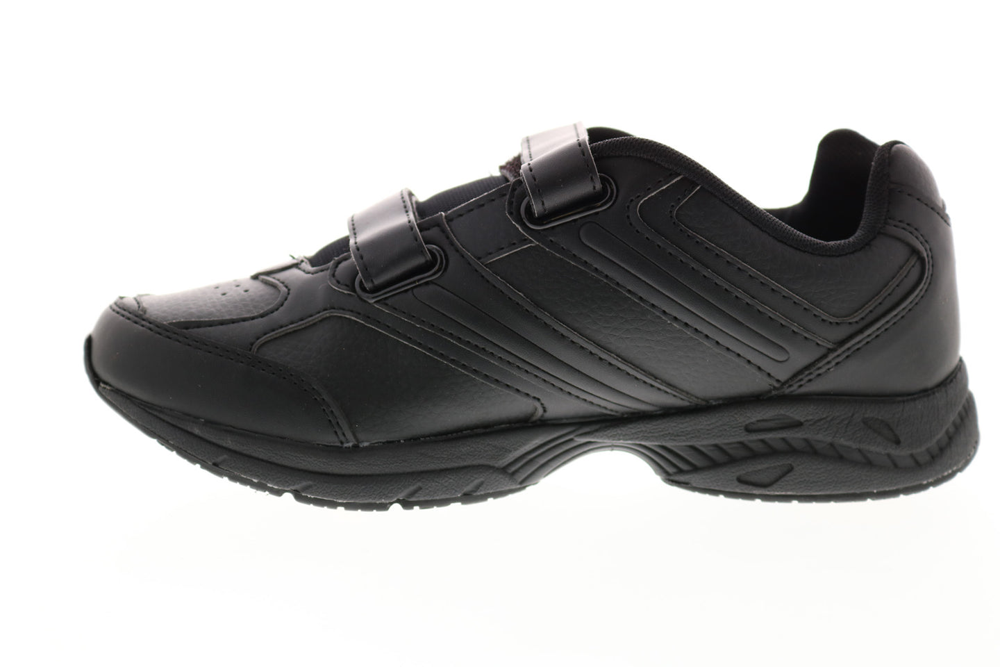 Avia A344WBSY Womens Black Wide 2E Leather Low Top Athletic Walking Sh ...