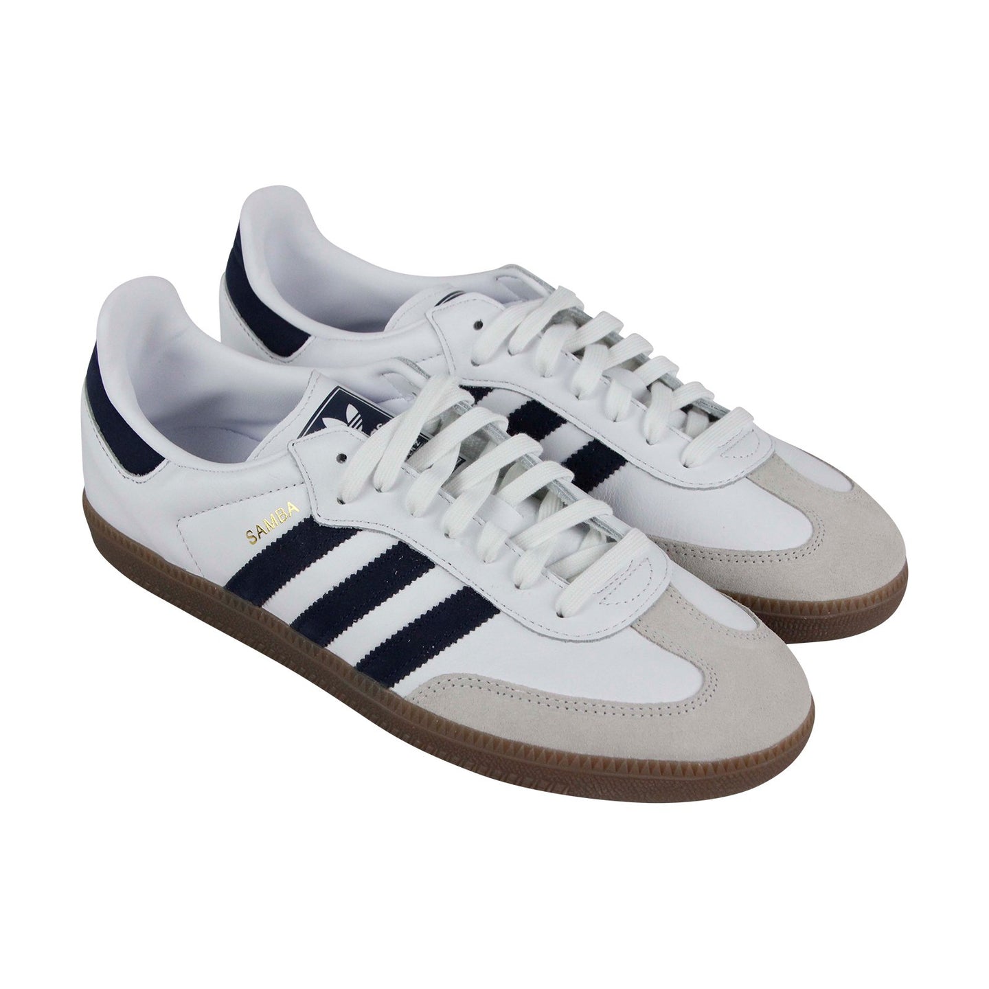 Adidas Samba OG B75681 Mens White Leather Low Top Lifestyle Sneakers S ...