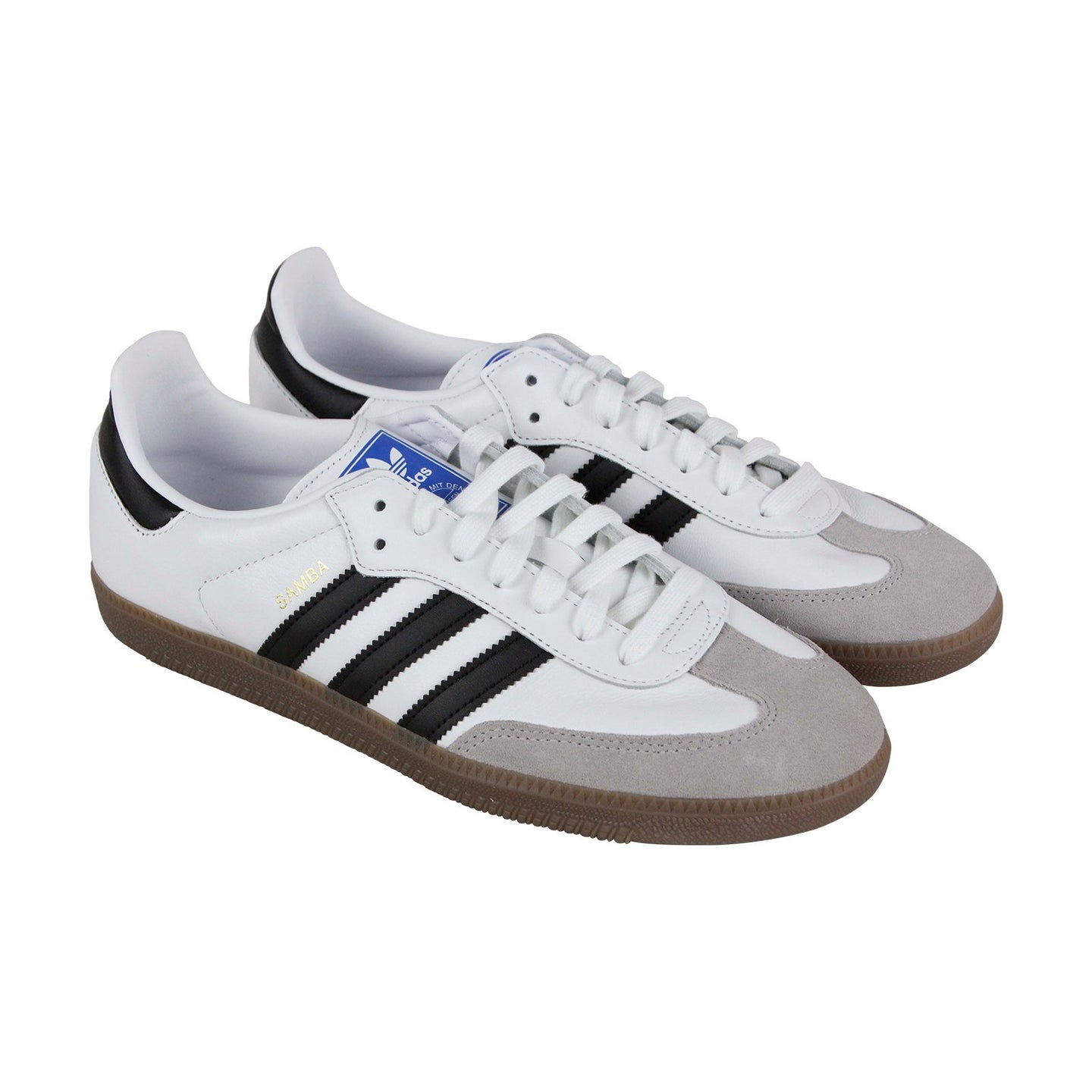 Adidas Samba Og B75806 Mens White Suede Lace Up Lifestyle Sneakers Sho ...