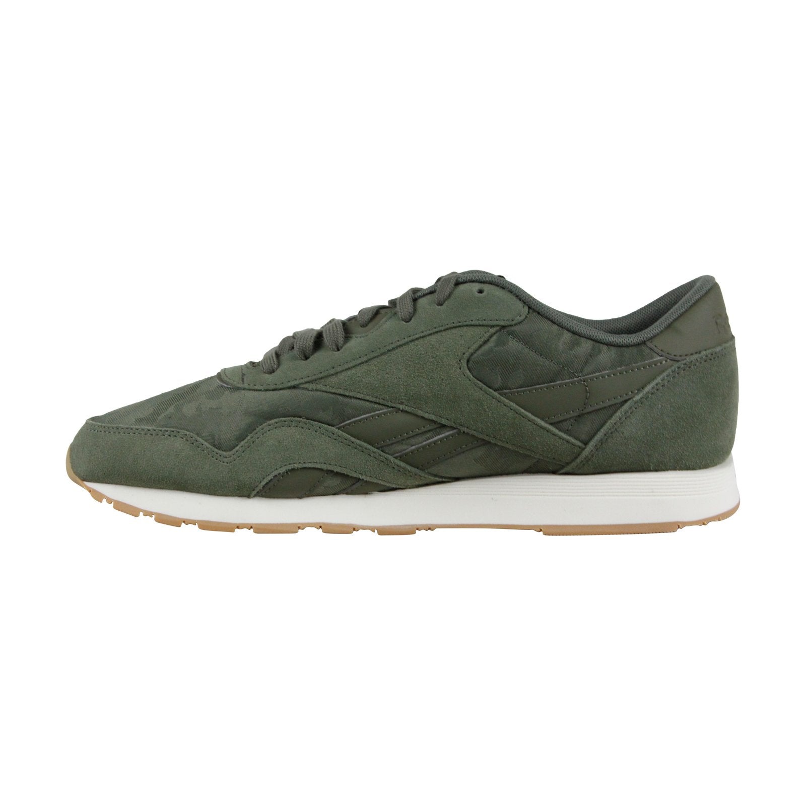 Reebok Cl Nylon SG BS9567 Mens Green Lace Up Lifestyle Sneakers - Ruze Shoes