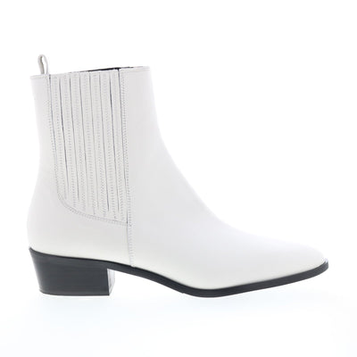 White Lace Up Mid Calf Boots – IRHAZ