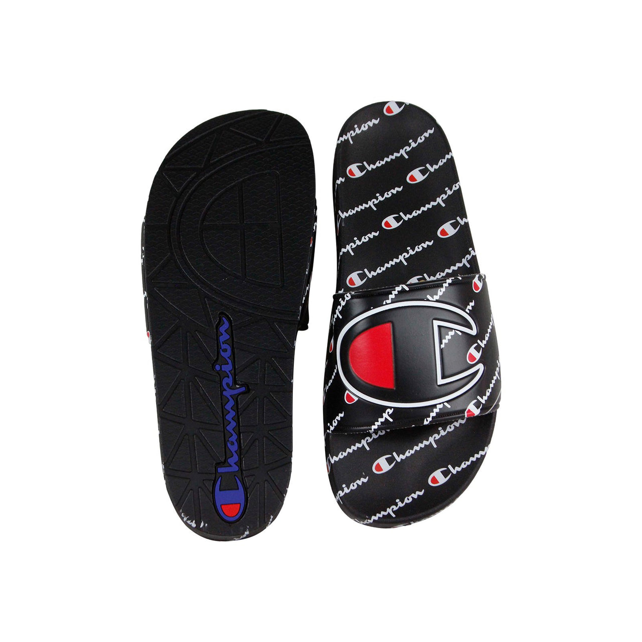 Champion Ipo Repeat CM100079M Mens Black Slip On Slides Sandals Shoes ...