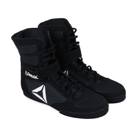 Decrépito centavo Santo Reebok Boxing Boot CN4738 Mens Black Nubuck Leather Athletic Wrestling -  Ruze Shoes