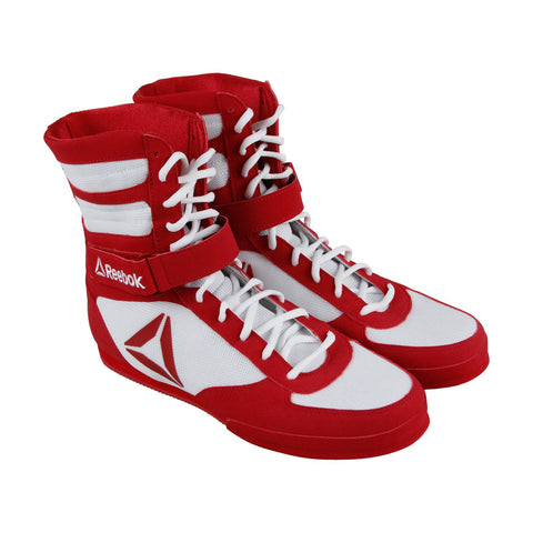 red and white reebok boxing boots