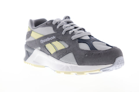 Reebok Aztrek CN7838 Mens Gray Suede Low Top Lace Up Lifestyle - Ruze Shoes