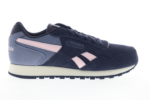 reebok classic leather suede navy pink