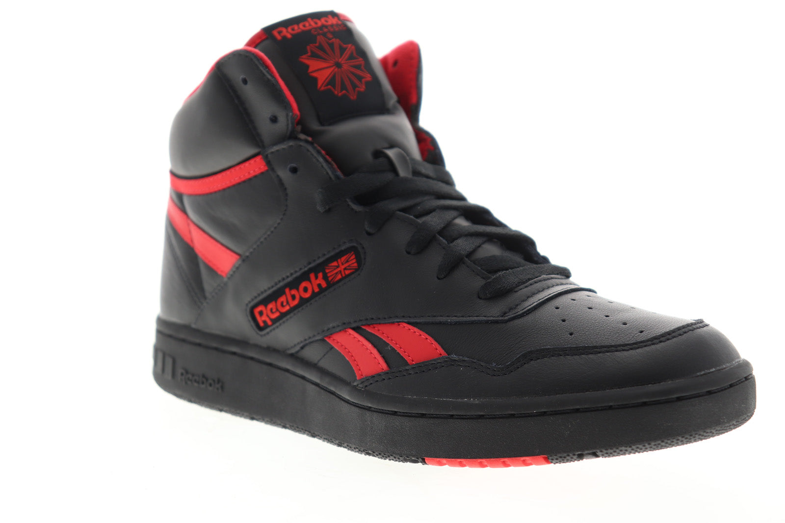 hvis du kan Falde sammen modtagende Reebok BB 4600 EH3332 Mens Black Leather High Top Basketball Sneakers -  Ruze Shoes