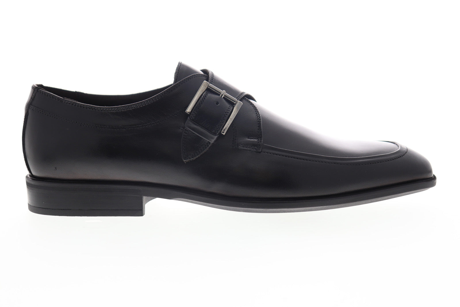 Bruno Magli Flavio Mens Black Leather Low Top Monk Strap Oxfords Shoes ...