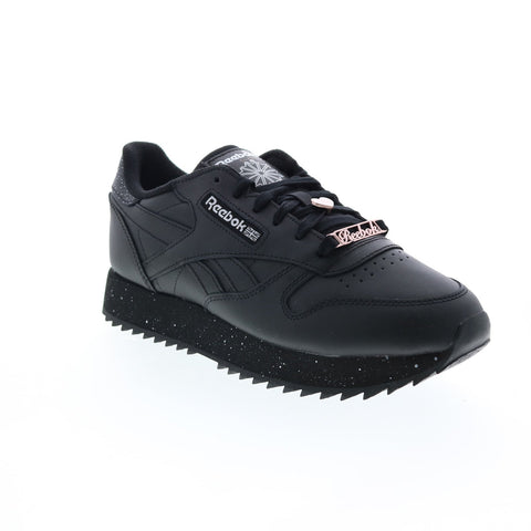 Reebok Classic Leather Ripple GZ4118 Womens Black Lifestyle Sneakers 10 - Shoes