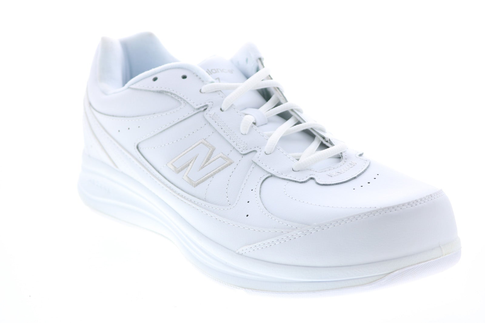 New Balance 577 MW577WT Mens White Extra Wide Leather Athletic Walking ...